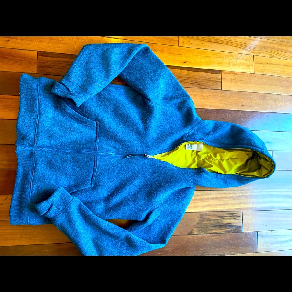 L.L.Bean sweater fleece jacket with hood.